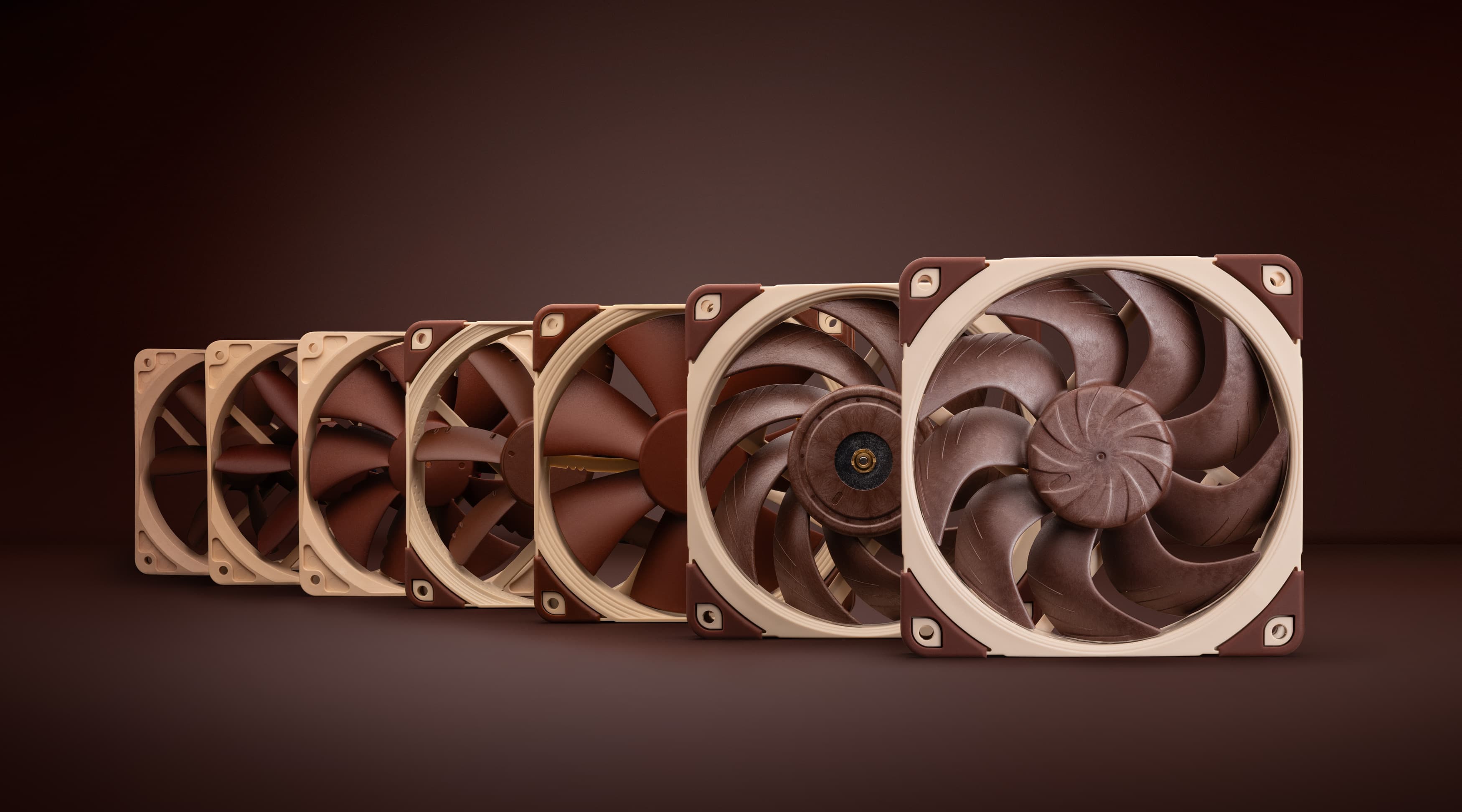 Noctua 120mm fans side by side